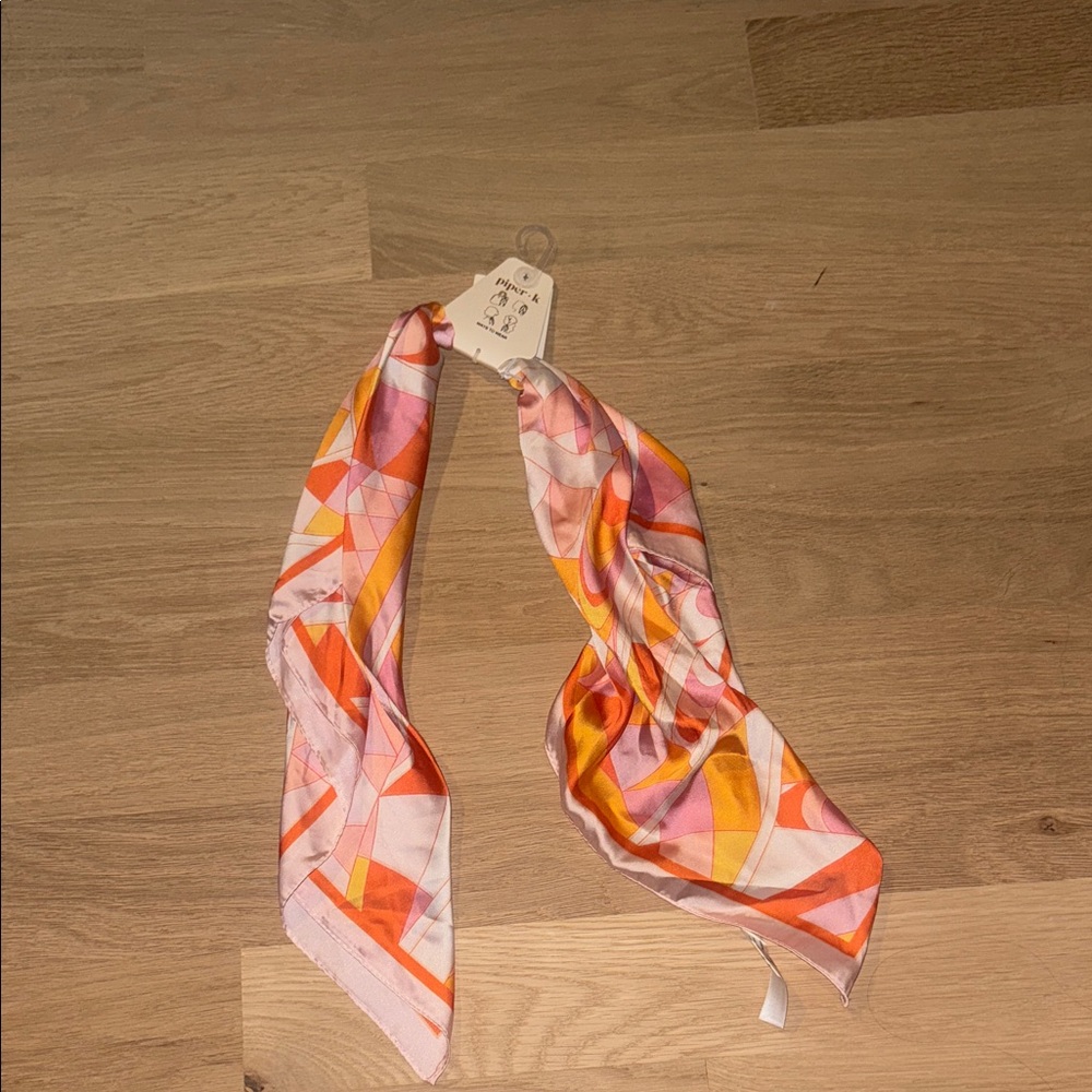 Geometric Pink & Orange Women's Scarf by